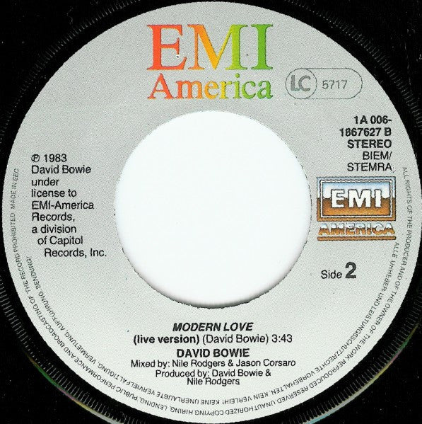 David Bowie - Modern Love (7-inch Tweedehands)