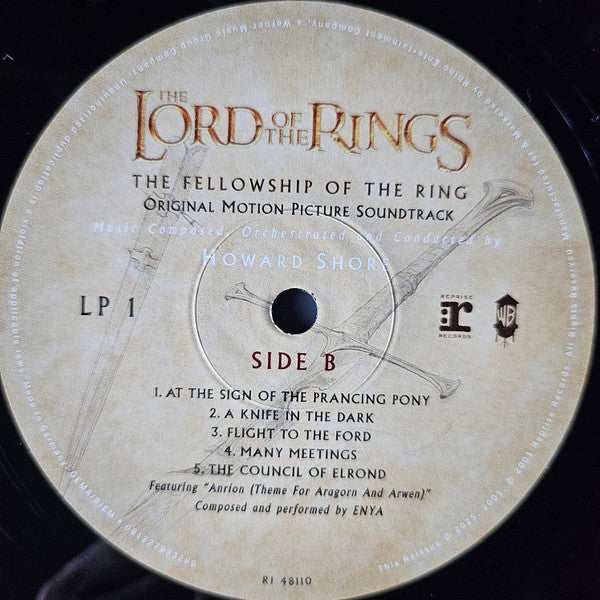 Howard Shore - The Lord Of The Rings: The Fellowship Of The Ring (Original Motion Picture Soundtrack) (LP)