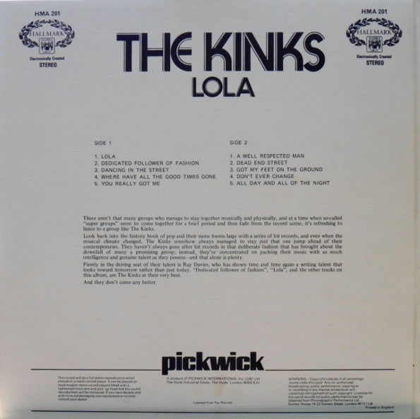 Kinks, The - Lola (LP Tweedehands) - Discords.nl