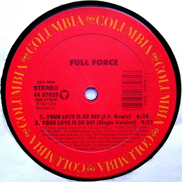 Full Force - Your Love Is So Def (12" Tweedehands)