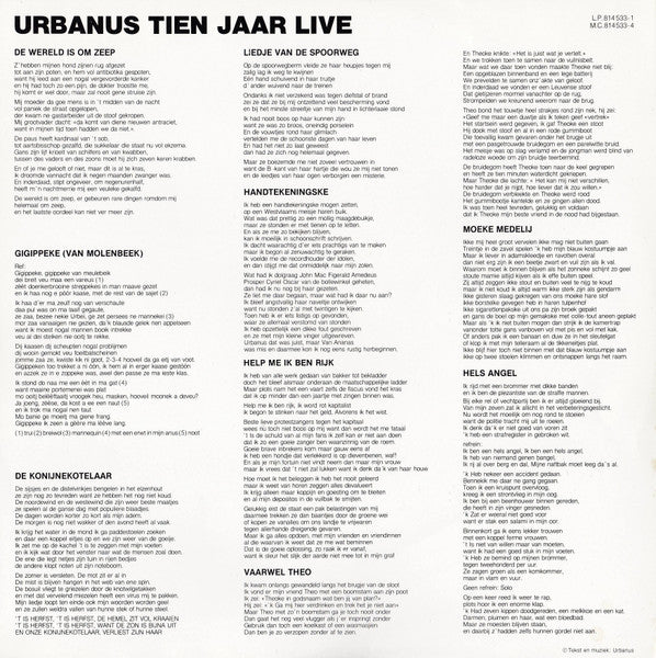 Urbanus - Tien Jaar Live (LP Tweedehands)