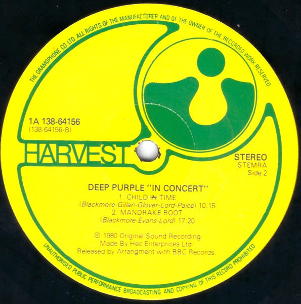 Deep Purple - In Concert (LP Tweedehands) - Discords.nl