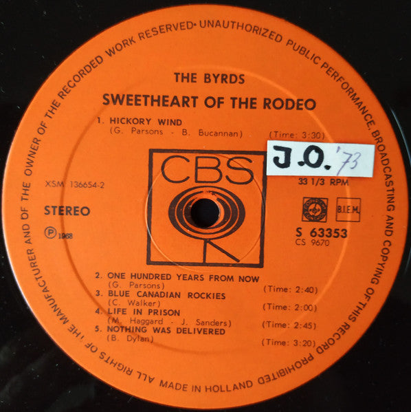 Byrds, The - Sweetheart Of The Rodeo (LP Tweedehands)