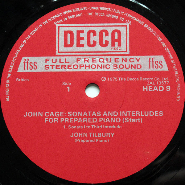 John Cage - Mr. John Cage's Prepared Piano (LP Tweedehands)