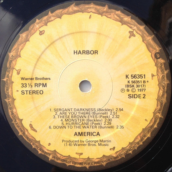 America (2) - Harbor (LP Tweedehands)