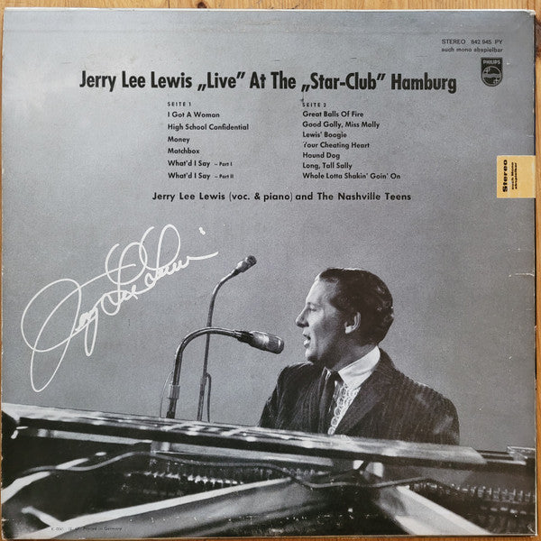 Jerry Lee Lewis And Nashville Teens, The - "Live" At The Star-Club, Hamburg (LP Tweedehands)