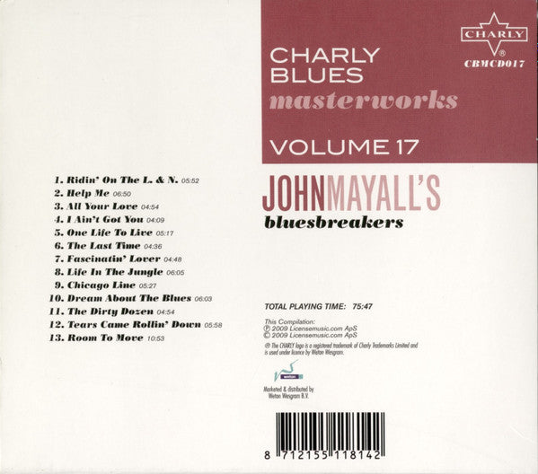 John Mayall & The Bluesbreakers - Charly Blues Masterworks Volume 17 - John Mayall's Bluesbreakers (CD)