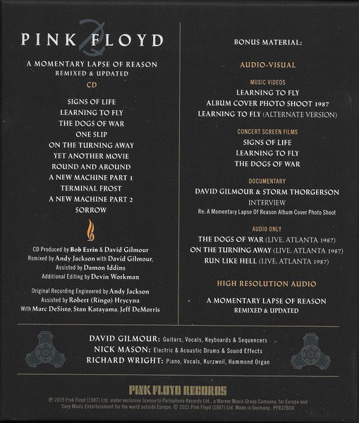 Pink Floyd - A Momentary Lapse Of Reason (Remixed & Updated) (CD) - Discords.nl