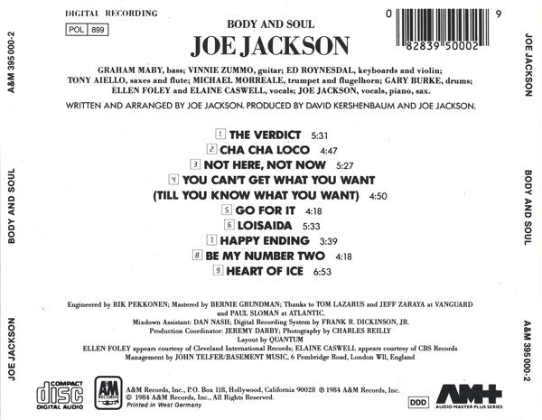 Joe Jackson - Body And Soul (CD Tweedehands) - Discords.nl