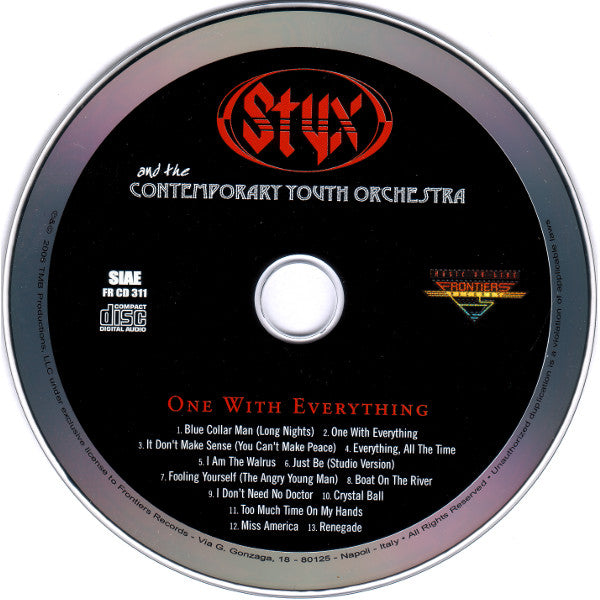 Styx with Contemporary Youth Orchestra, The - One With Everything (CD)