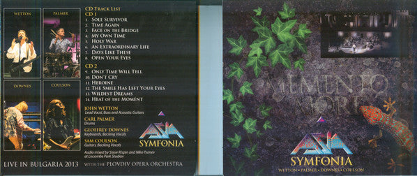 Asia With The Plovdiv Philharmonic Orchestra - Symfonia (Live In Bulgaria 2013 - With The Plovdiv Opera Orchestra) (CD)