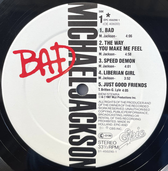 Michael Jackson - Bad (LP Tweedehands)