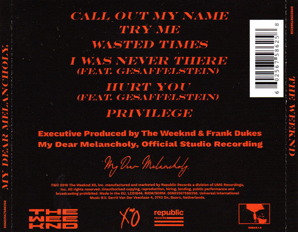 Weeknd, The - My Dear Melancholy, (CD)