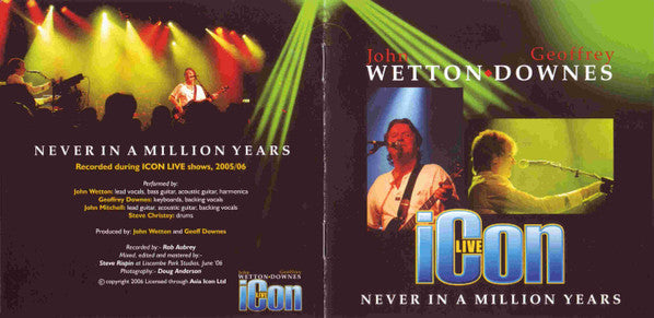 Wetton/Downes - Icon Live - Never In A Million Years (CD)