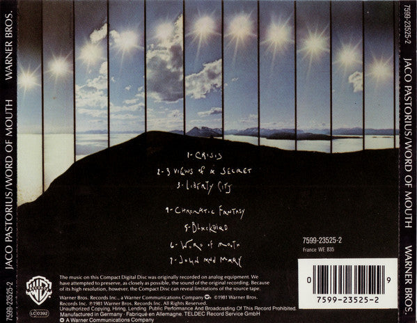Jaco Pastorius - Word Of Mouth (CD Tweedehands)