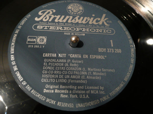 Eartha Kitt - Canta En Espagnol (LP Tweedehands) - Discords.nl