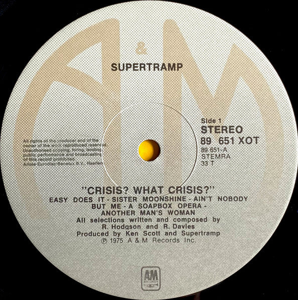 Supertramp - Crisis? What Crisis? (LP Tweedehands)