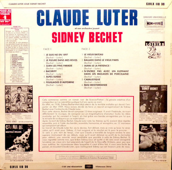 Claude Luter - Claude Luter Joue Sidney Bechet (CD Tweedehands)