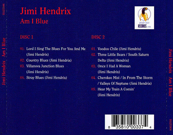 Jimi Hendrix - Am I Blue (CD Tweedehands)