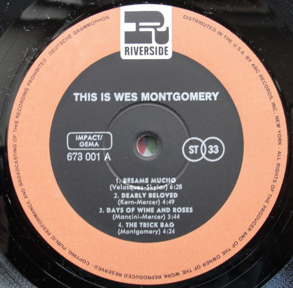 Wes Montgomery - This Is Wes Montgomery (LP Tweedehands) - Discords.nl