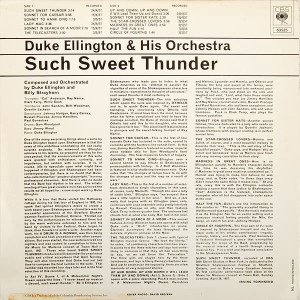 Duke Ellington And His Orchestra - Such Sweet Thunder (LP Tweedehands) - Discords.nl