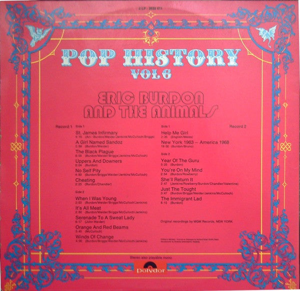 Eric Burdon & The Animals - Pop History Vol 6 (LP Tweedehands)