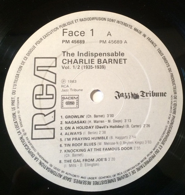 Charlie Barnet And His Orchestra - The Indispensable Charlie Barnet Volumes 1/2 (1935-1939) (LP Tweedehands) - Discords.nl