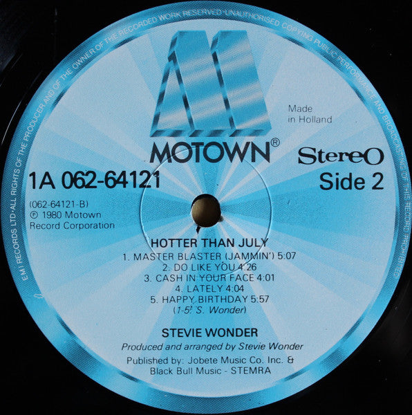 Stevie Wonder - Hotter Than July (LP Tweedehands)