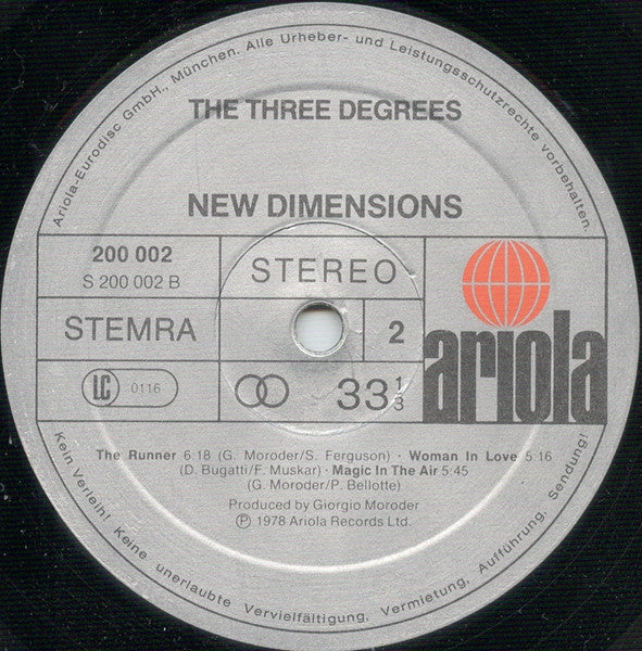 Three Degrees, The - New Dimensions (LP Tweedehands)