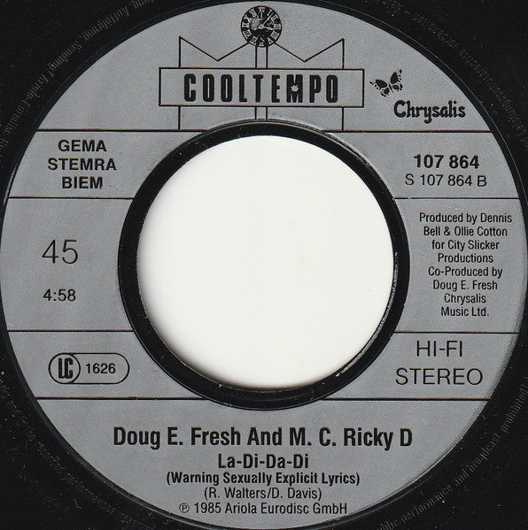 Doug E. Fresh And The Get Fresh Crew - The Show & La Di Da Di (7-inch Tweedehands)