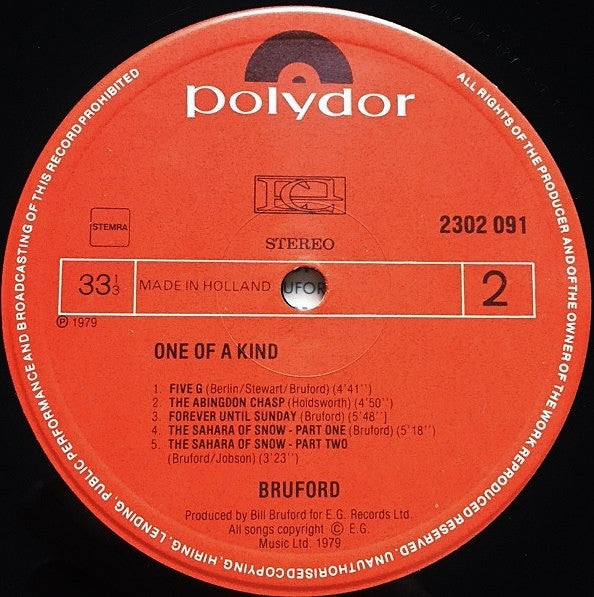 Bruford - One Of A Kind (LP Tweedehands) - Discords.nl