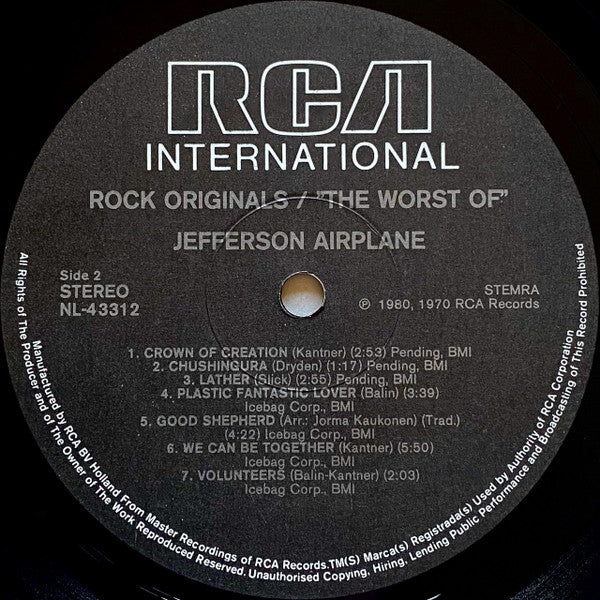 Jefferson Airplane - The Worst Of Jefferson Airplane (LP Tweedehands)