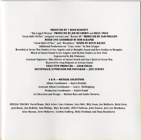 Various - Great Balls Of Fire! (Original Motion Picture Soundtrack) (CD Tweedehands) - Discords.nl