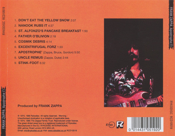 Frank Zappa - Apostrophe (') (CD)