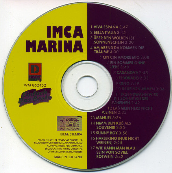 Imca Marina - Einfach Das Beste (CD Tweedehands)