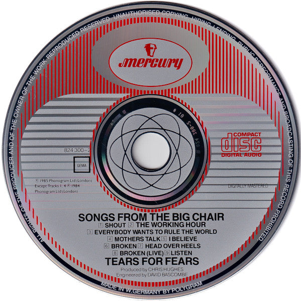 Tears For Fears - Songs From The Big Chair (CD Tweedehands)