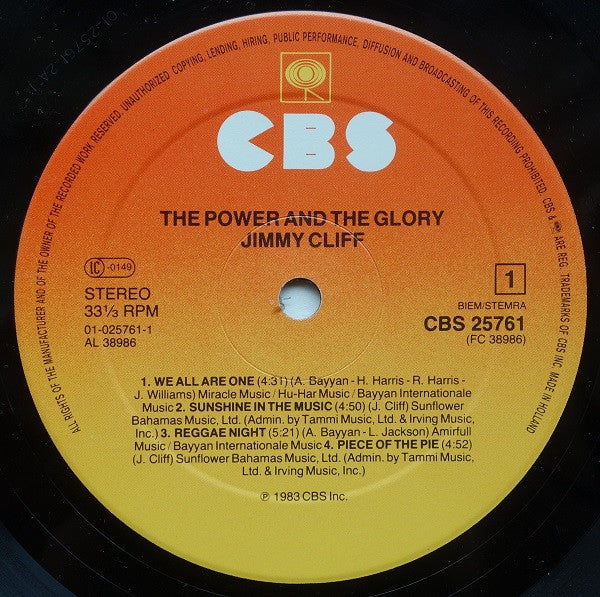 Jimmy Cliff - The Power And The Glory (LP Tweedehands) - Discords.nl