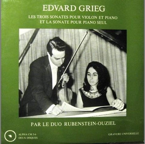 Edvard Grieg, Jerrold Rubenstein, Dalia Ouziel - Les Trois Sonates Pour Violon Et Piano Et La Sonate Pour Piano Seul (LP Tweedehands)