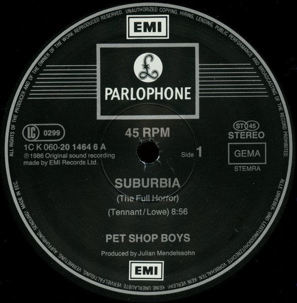 Pet Shop Boys - Suburbia (12" Tweedehands) - Discords.nl