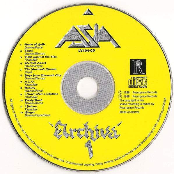 Asia - Archiva 1 (CD)