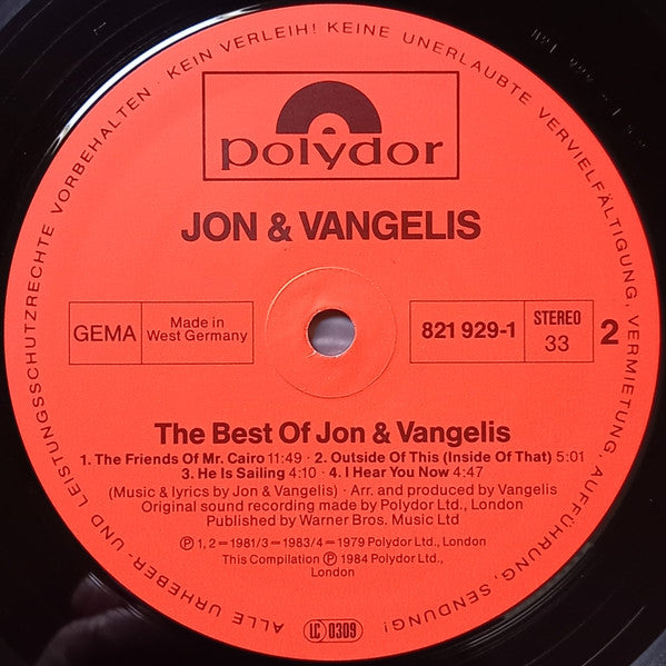 Jon & Vangelis - The Best Of Jon And Vangelis (LP Tweedehands)