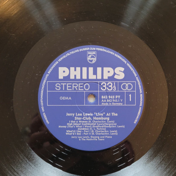 Jerry Lee Lewis And Nashville Teens, The - "Live" At The Star-Club, Hamburg (LP Tweedehands)