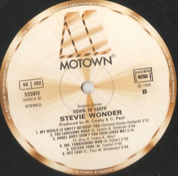 Stevie Wonder - Down To Earth (LP Tweedehands)