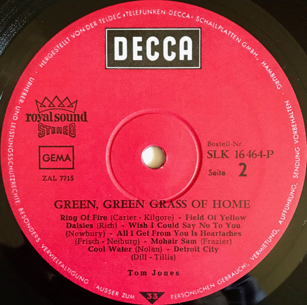 Tom Jones - Green, Green Grass Of Home (LP Tweedehands)