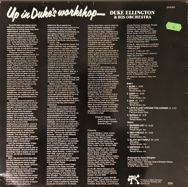 Duke Ellington And His Orchestra - Up In Duke's Workshop (LP Tweedehands)