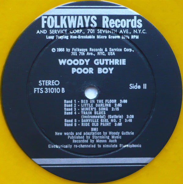 Woody Guthrie - Poor Boy (LP Tweedehands)