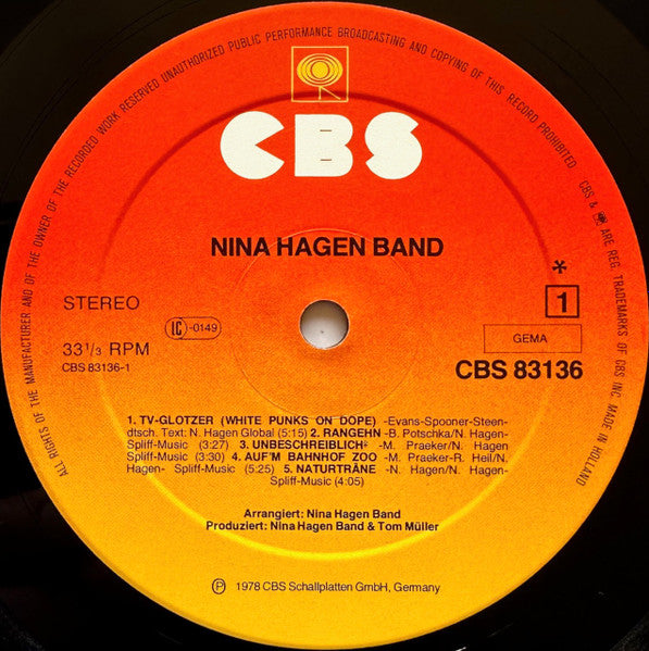 Nina Hagen Band - Nina Hagen Band (LP Tweedehands)