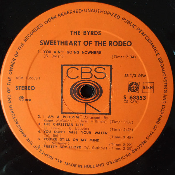 Byrds, The - Sweetheart Of The Rodeo (LP Tweedehands)