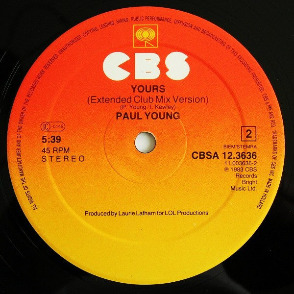 Paul Young - Come Back And Stay / Yours (Extended Club Mix Versions) (12" Tweedehands)