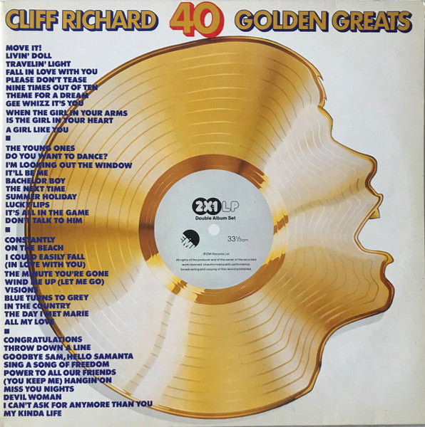 Cliff Richard - 40 Golden Greats (LP Tweedehands)